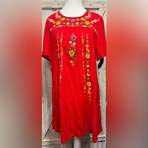 Umgee Floral Embroidered Dress Size S